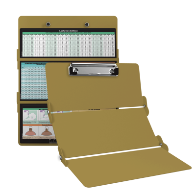 WhiteCoat Clipboard® Trifold - Tactical Brown Lactation Consultant Edition